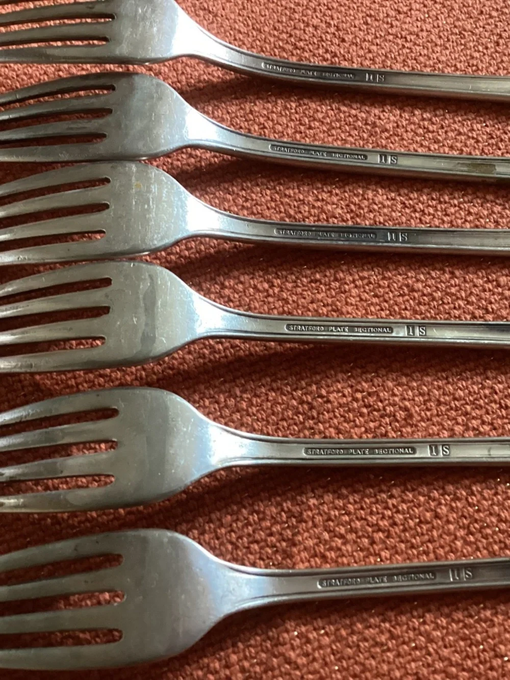 Antique Stratford Plate Sectional IS SILVER Fork set of 6